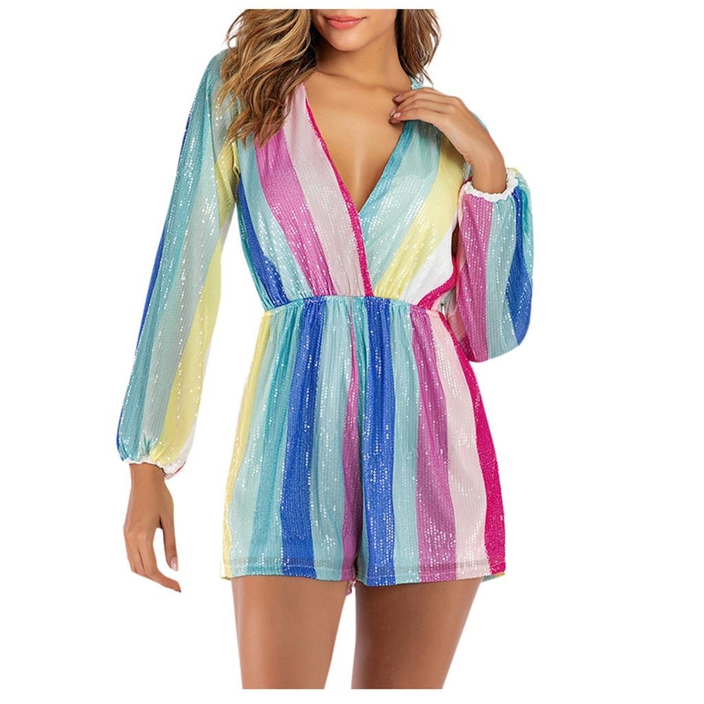 SEQUIN PARTY SHORT ROMPER